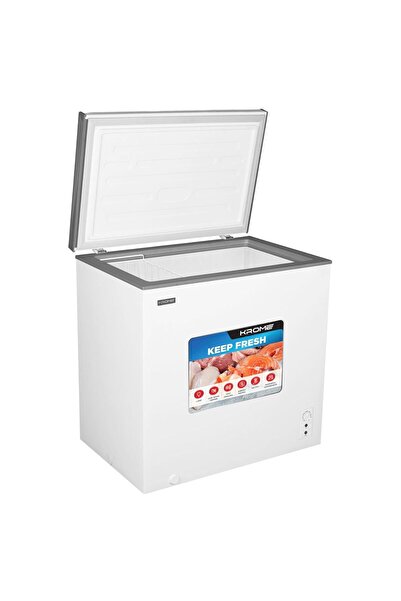 Krome Chest Freezer| 200L Capacity| Single Door| White Finish