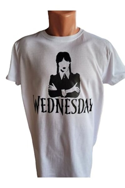 OEM Women's T-shirt, hand-customized with vinyl, Model WEDNESDAY