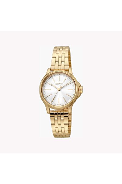 Esprit Women's Gold Stainless Steel Watch, Silver Dial | ES1L144M2045