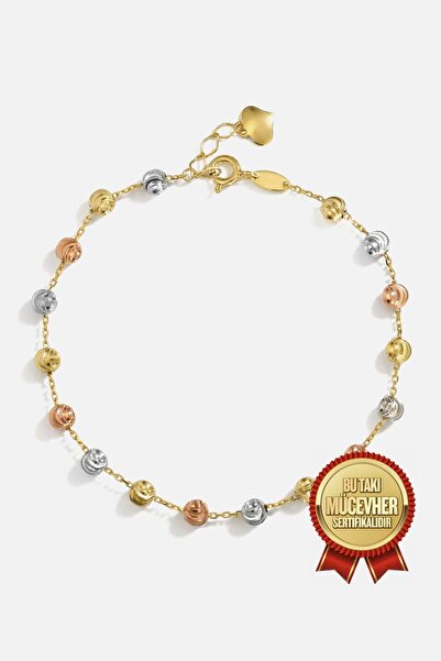 MEKS JEWELS Mikron Altın Kaplama Gümüş Dorika Bileklik