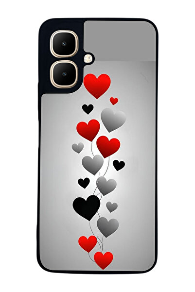 Aksel Kılıf متوافق مع Infinix Smart 10 مطبوع ، أسود غير لامع، سيليكون ناعم، و...