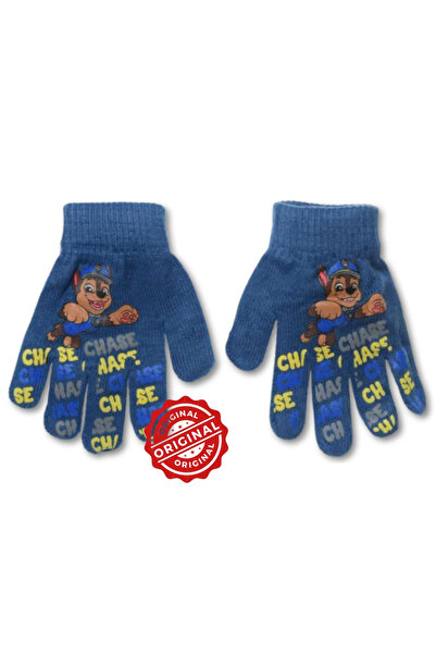 PAW PATROL Mănuși tricotate pentru copii, PAW Patrol® Marshall, bleumarin cu ...