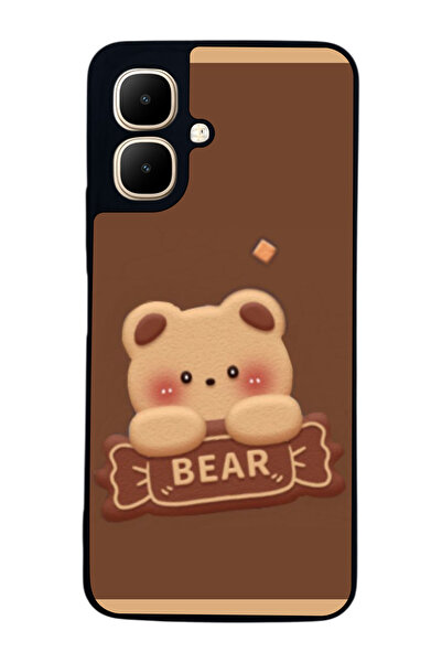 Aksel Kılıf متوافق مع Infinix Smart 10 مطبوع ، أسود غير لامع، سيليكون ناعم، و...