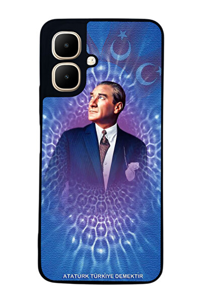 Aksel Kılıf متوافق مع Infinix Smart 10 مطبوع ، أسود غير لامع، سيليكون ناعم، و...