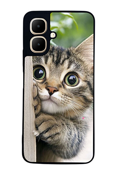 Aksel Kılıf متوافق مع Infinix Smart 10 مطبوع ، أسود غير لامع، سيليكون ناعم، و...