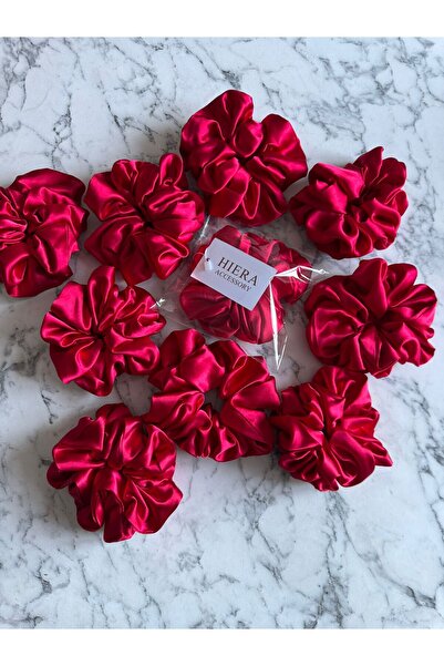 Hiera 10lu Lüks Saten Lastikli Yılbaşı Tokası