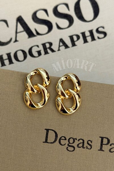 MioArt Chain Model Women's Interlocking Stylish Earrings