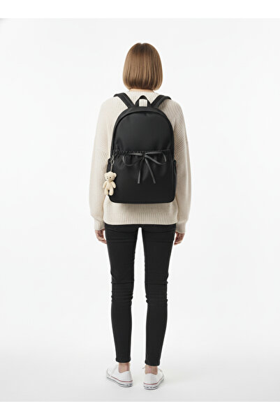 Lapiri Women's Bow Backpack School Daily Travel Stylish Design Bag & Laptop Compartment