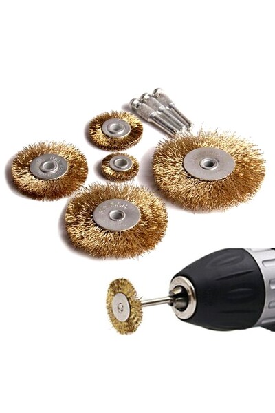 Neler Geldi Neler Tel Matkap Hobi Fırça 5+3 Pim 8 Parça Set Tel Fırça Seti Ma...