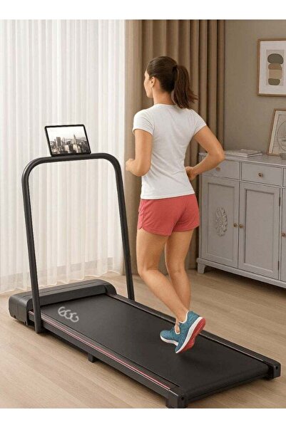 genric Universal 2-in-1 Foldable Treadmill - 100kg Capacity, 1.75HP, Remote Control, Mobility Wheels