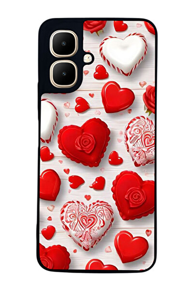 Aksel Kılıf متوافق مع Infinix Smart 10 مطبوع ، أسود غير لامع، سيليكون ناعم، و...