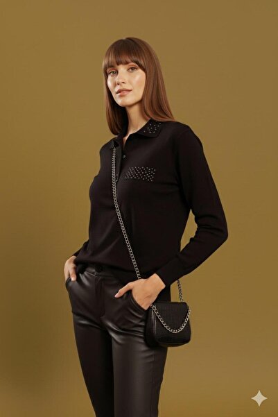 Lal Triko Polo Neck Zimba Detailled Sweater 12022