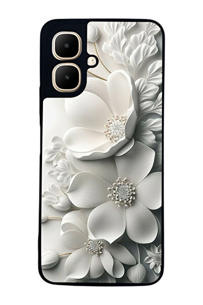 Aksel Kılıf متوافق مع Infinix Smart 10 مطبوع ، أسود غير لامع، سيليكون ناعم، و...