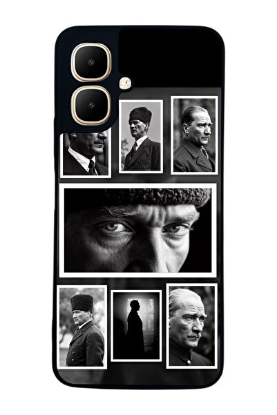 Aksel Kılıf متوافق مع Infinix Smart 10 مطبوع ، أسود غير لامع، سيليكون ناعم، و...