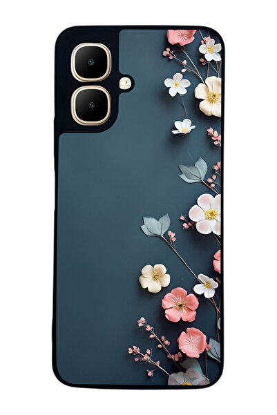 Aksel Kılıf متوافق مع Infinix Smart 10 مطبوع ، أسود غير لامع، سيليكون ناعم، و...