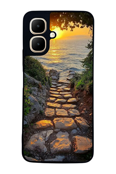 Aksel Kılıf متوافق مع Infinix Smart 10 مطبوع ، أسود غير لامع، سيليكون ناعم، و...