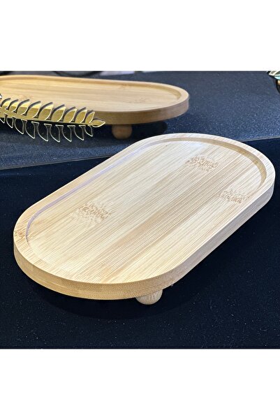 LOKMAN ZÜCCACİYE Bamboo Top Standed Presentation Plate 23 cm