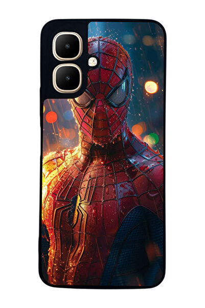 Aksel Kılıf متوافق مع Infinix Smart 10 مطبوع ، أسود غير لامع، سيليكون ناعم، و...