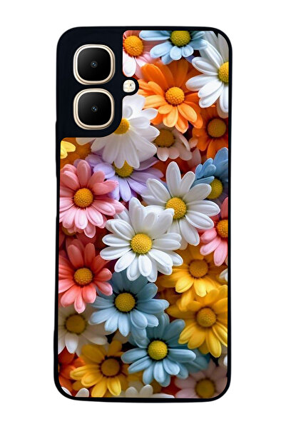 Aksel Kılıf متوافق مع Infinix Smart 10 مطبوع ، أسود غير لامع، سيليكون ناعم، و...