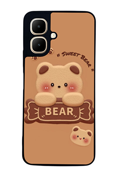 Aksel Kılıf متوافق مع Infinix Smart 10 مطبوع ، أسود غير لامع، سيليكون ناعم، و...