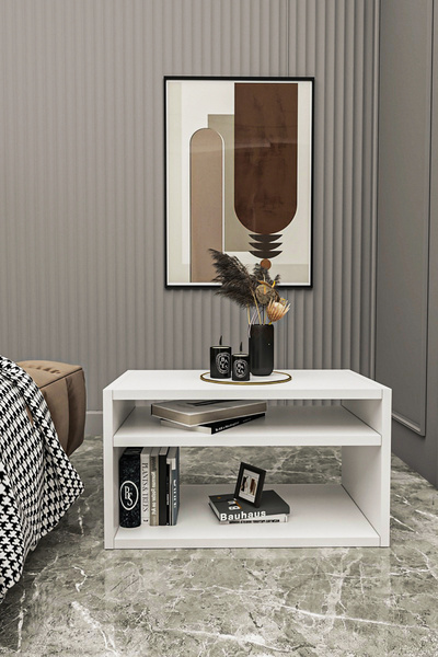 BlackSea Komodin,Raflı Komodin,Kitap Köşesi,Portatif Minifix Kurulum