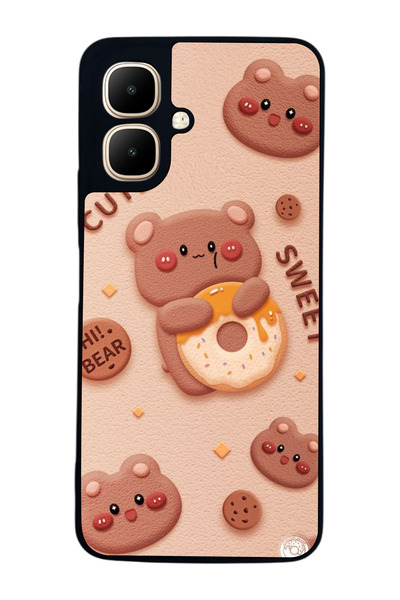 Aksel Kılıf متوافق مع Infinix Smart 10 مطبوع ، أسود غير لامع، سيليكون ناعم، و...