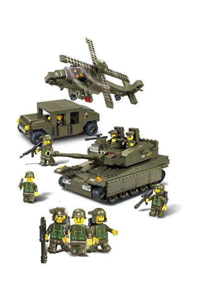 Sluban Tank Car & Helicopter Building Block Set – Creative 3 in 1 Toy for Kids