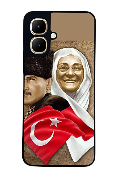 Aksel Kılıf متوافق مع Infinix Smart 10 مطبوع ، أسود غير لامع، سيليكون ناعم، و...