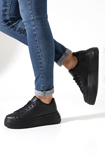 Encool Γυναικεία αθλητικά παπούτσια με μαύρη χοντρή σόλα | Μοντέλο αθλητικών παπουτσιών, κομψό και άνετο, κατάλληλο για καθημερινή χρήση