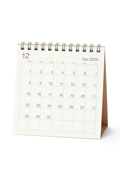 Muji Bagasse - Paper Monday Start Calendar / Dec. 2025 - Dec. 2026