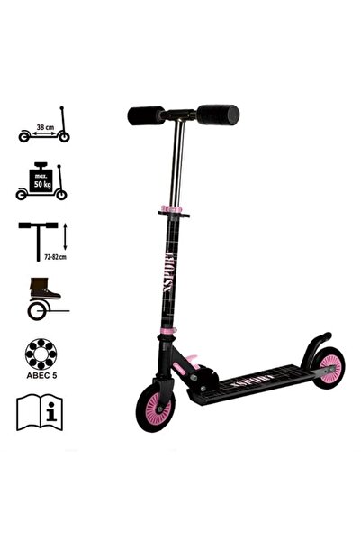 OEM Black Pink Adjustable Aluminum Scooter With Rear Wheel Brake Ideal for Happy Children