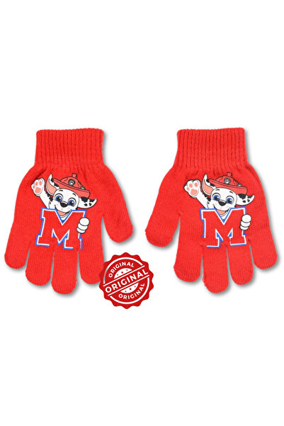 PAW PATROL Mănuși tricotate pentru copii - PAW Patrol® Marshall, acrilic roșu...