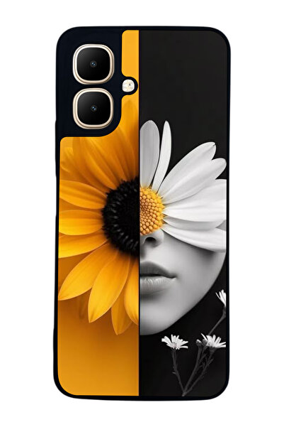 Aksel Kılıf متوافق مع Infinix Smart 10 مطبوع ، أسود غير لامع، سيليكون ناعم، و...