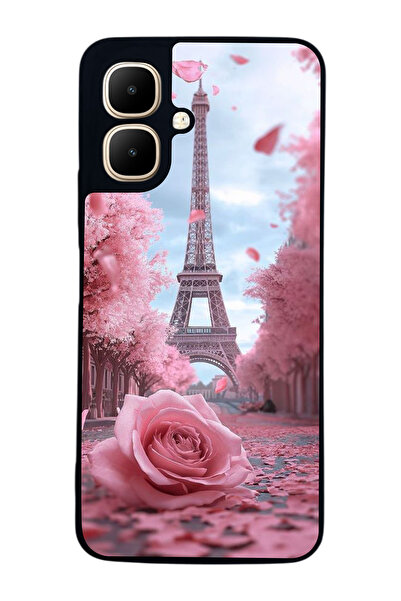 Aksel Kılıf متوافق مع Infinix Smart 10 مطبوع ، أسود غير لامع، سيليكون ناعم، و...