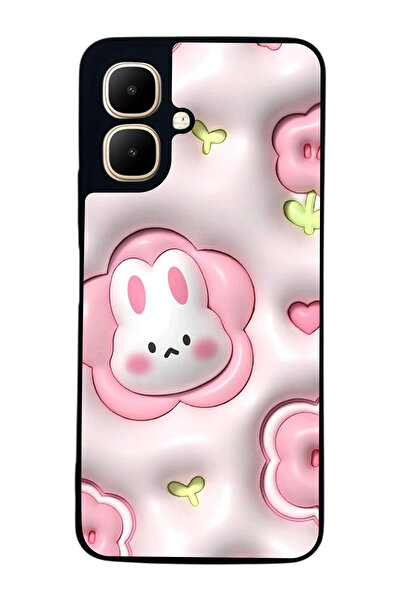 Aksel Kılıf متوافق مع Infinix Smart 10 مطبوع ، أسود غير لامع، سيليكون ناعم، و...