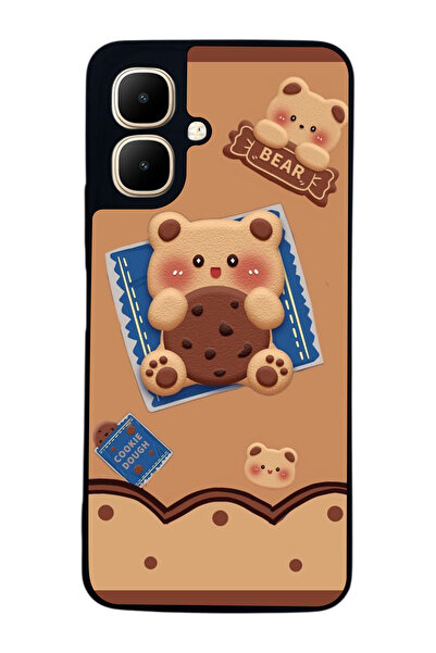 Aksel Kılıf متوافق مع Infinix Smart 10 مطبوع ، أسود غير لامع، سيليكون ناعم، و...