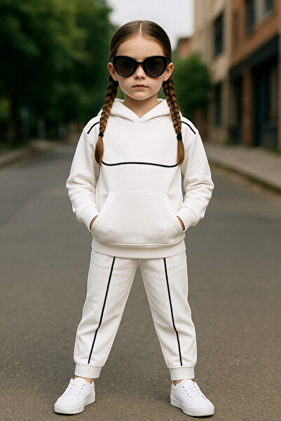 minikiss Σετ φόρμας για κορίτσια με κουκούλα