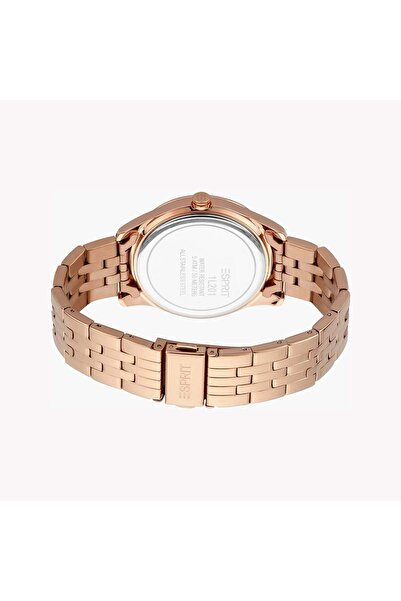 Esprit Women's Rose Gold Stainless Steel Watch, Silver Dial | Es1l162m0045