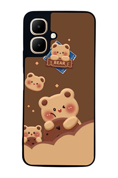 Aksel Kılıf متوافق مع Infinix Smart 10 مطبوع ، أسود غير لامع، سيليكون ناعم، و...