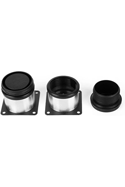 OEM Set de 4 picioare de mobilă, Metal, 60 x 50 mm, Argintiu