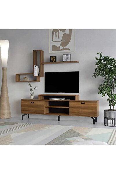Stylish Home 180cm TV stand, brown color - TV10