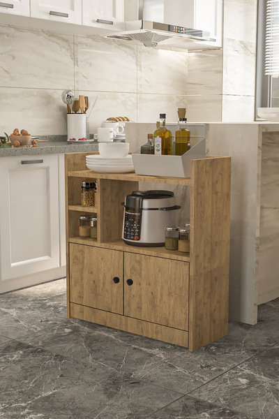 BlackSea Çok Amaçlı Dolap,Kahve Köşesi,Mutfak Dolabı,Portatif Minifix Kurulum