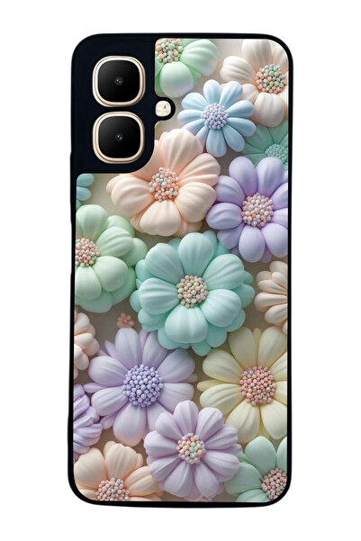 Aksel Kılıf متوافق مع Infinix Smart 10 مطبوع ، أسود غير لامع، سيليكون ناعم، و...