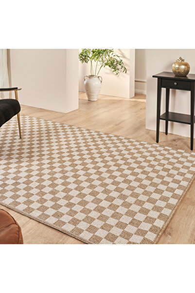 Kaşmir Halı Kilim Jüt Dorne White Salon Mutfak Halısı Yolluk