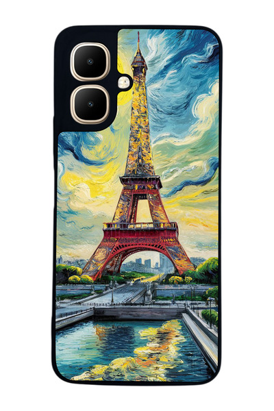 Aksel Kılıf متوافق مع Infinix Smart 10 مطبوع ، أسود غير لامع، سيليكون ناعم، و...