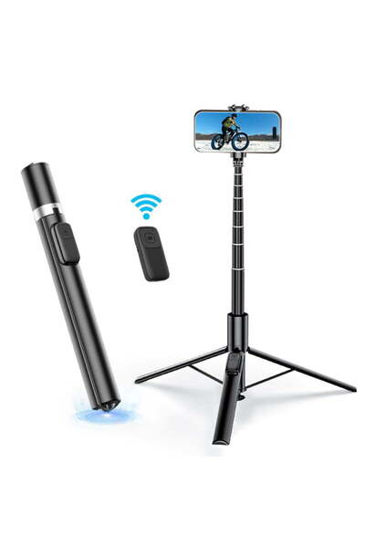 HYX 70" Automatic 360° Rotatable Lightweight Phone Tripod with Magnetic Recha...
