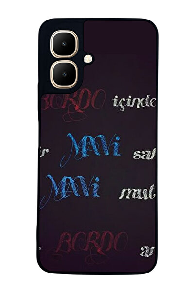 Aksel Kılıf متوافق مع Infinix Smart 10 مطبوع ، أسود غير لامع، سيليكون ناعم، و...