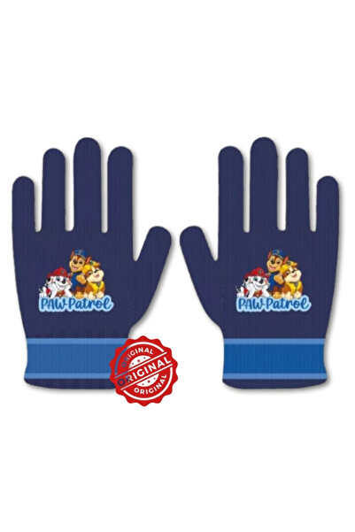 PAW PATROL Mănuși tricotate pentru copii, Team, albastre, acril, unisex, lice...