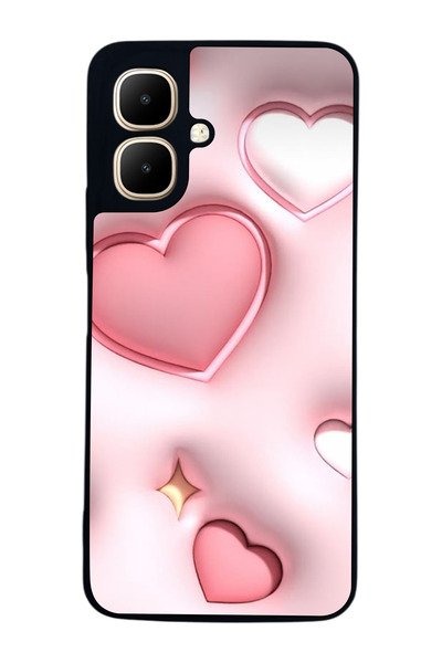 Aksel Kılıf متوافق مع Infinix Smart 10 مطبوع ، أسود غير لامع، سيليكون ناعم، و...