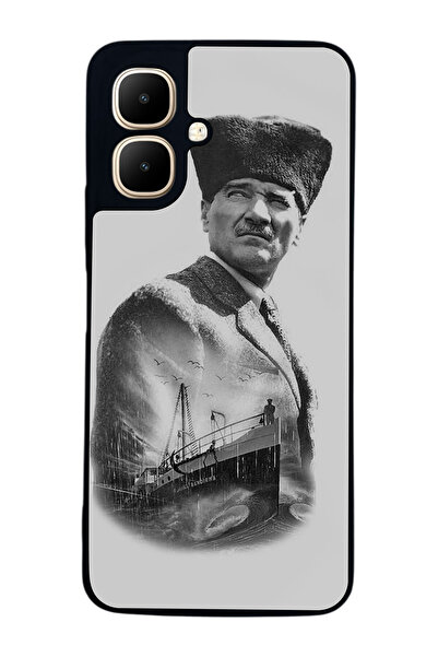 Aksel Kılıf متوافق مع Infinix Smart 10 مطبوع ، أسود غير لامع، سيليكون ناعم، و...